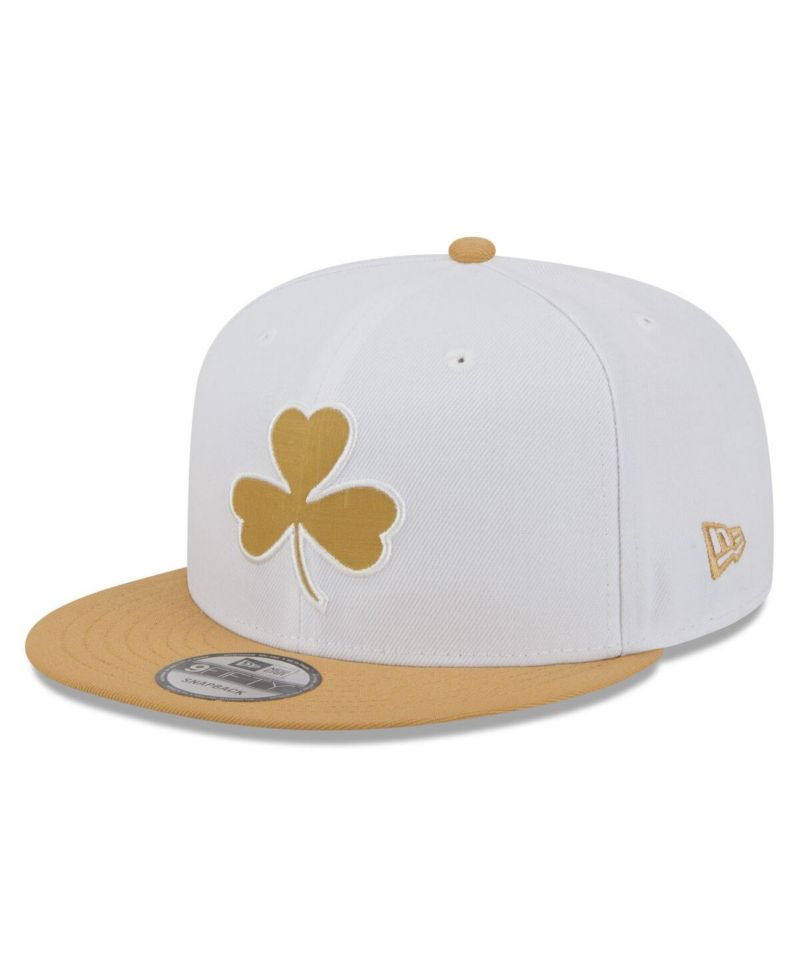 Men's White/Gold Boston Celtics 2025/26 City Edition 9FIFTY Snapback Hat