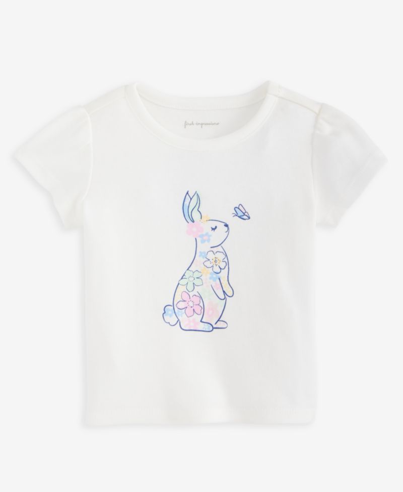 Baby Girls' 3M-24M Mix and Match Floral Bunny T-Shirt