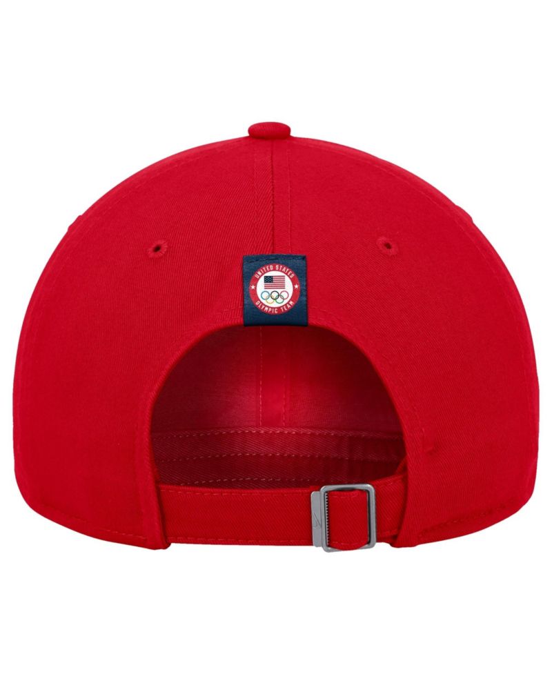 Men's Red Team USA Club Unstructured Adjustable Dri-FIT Hat
