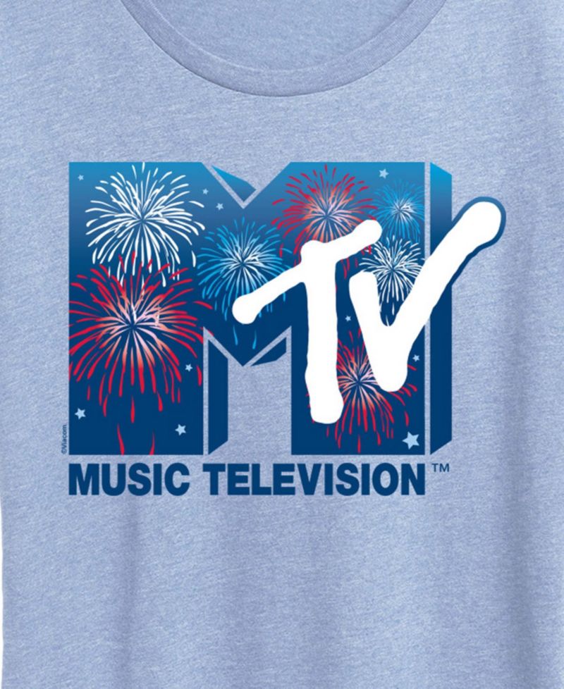 Plus Size MTV Fireworks Logo Short-Sleeve Graphic T-Shirt