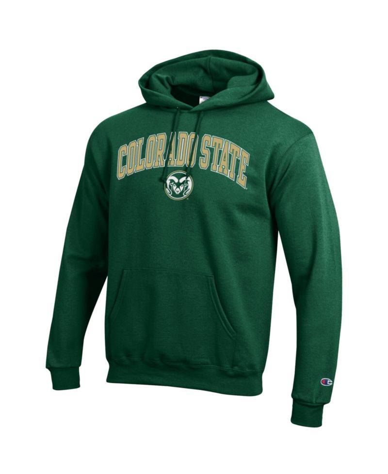 Men's Colorado State Rams Arch Over Logo Fleece-Lined Long-Sleeve Pullover Hoodie