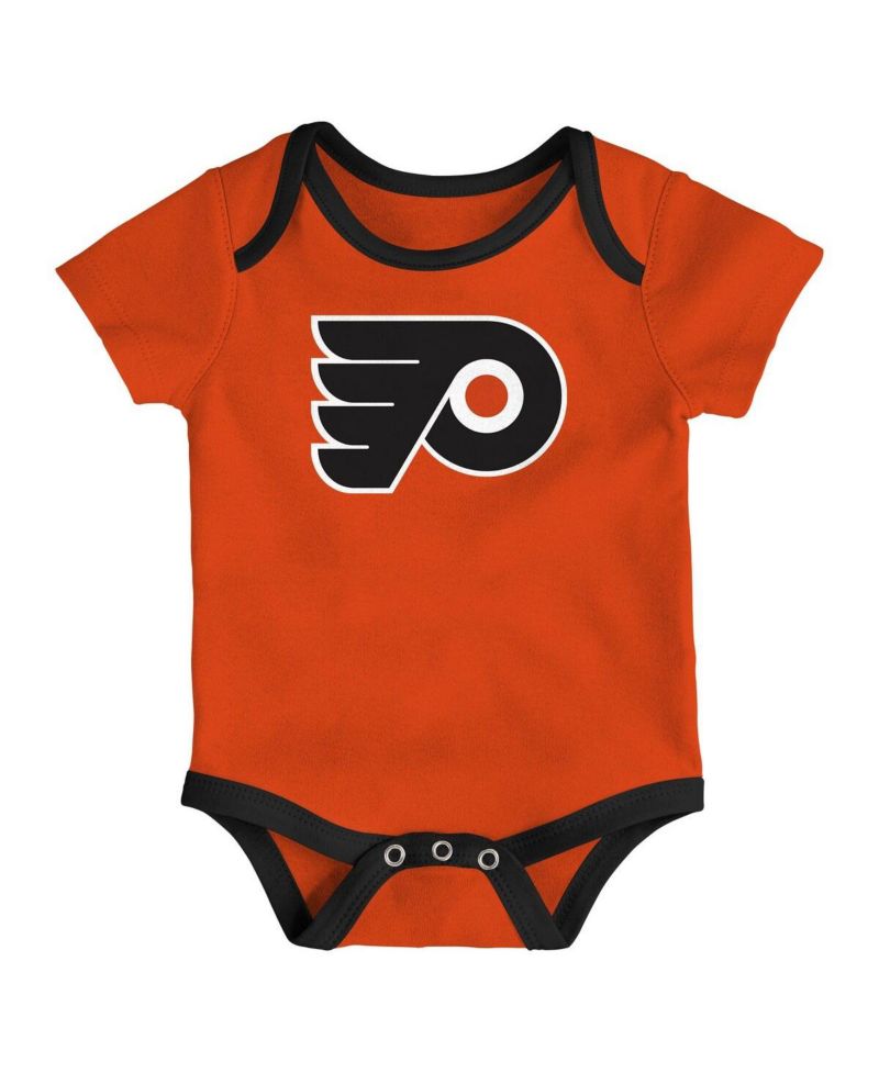 Baby Boys and Girls 3-Pack Philadelphia Flyers Loyal Buddies Bodysuit Set