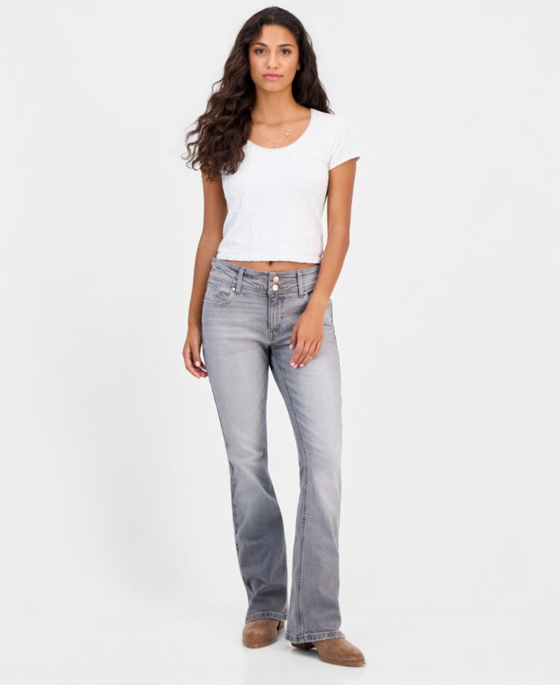 Juniors' Mid-Rise Retro Bootcut Jeans