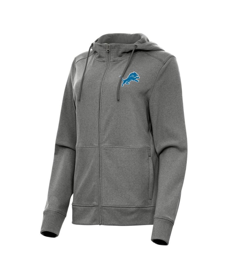 Women's Heather Charcoal Detroit Lions Seeker Full-Zip Hooded Jacket