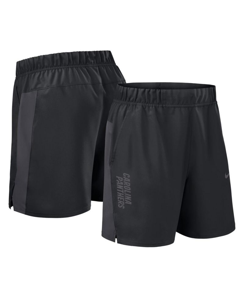 Men's Black Carolina Panthers Woven Victory Performance Shorts
