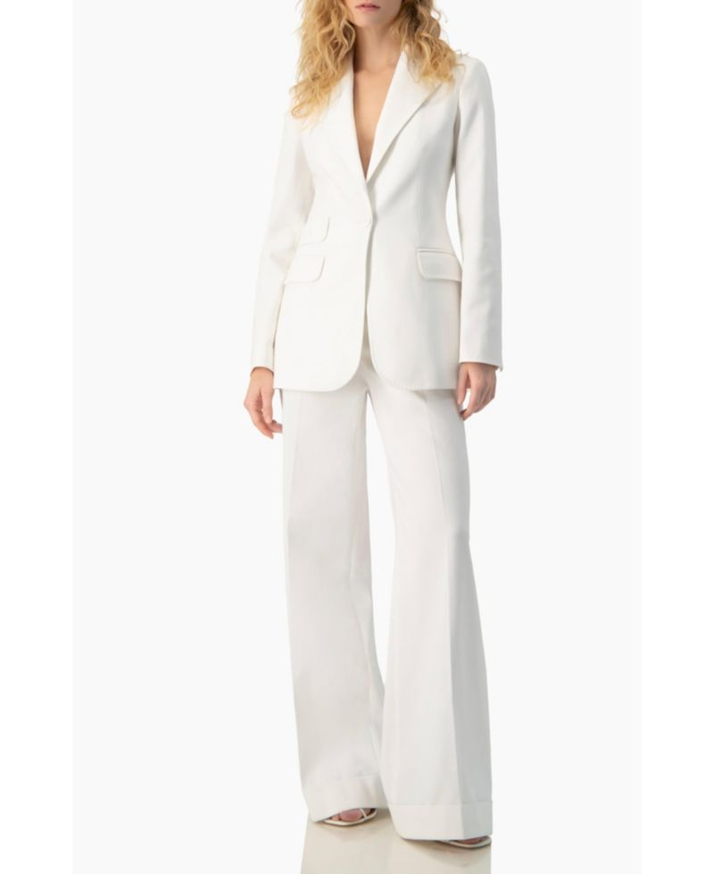 Women's Single-Breasted Structured Tailored Blazer