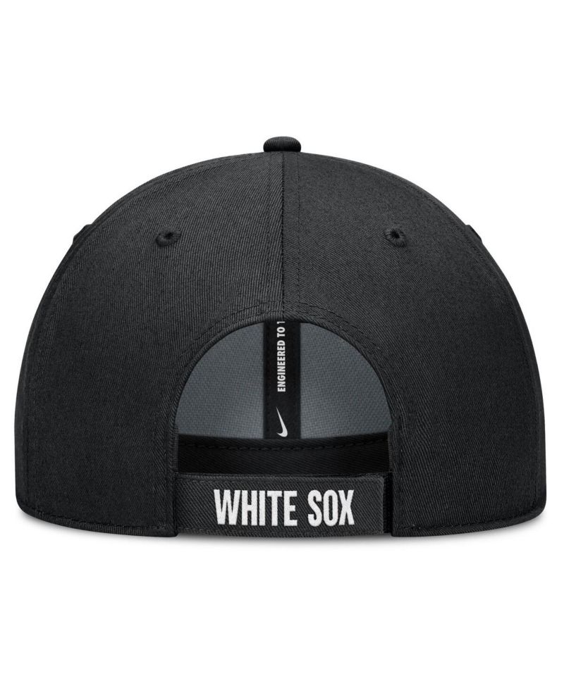 Men's White/Black Chicago White Sox Club Performance Adjustable Hat