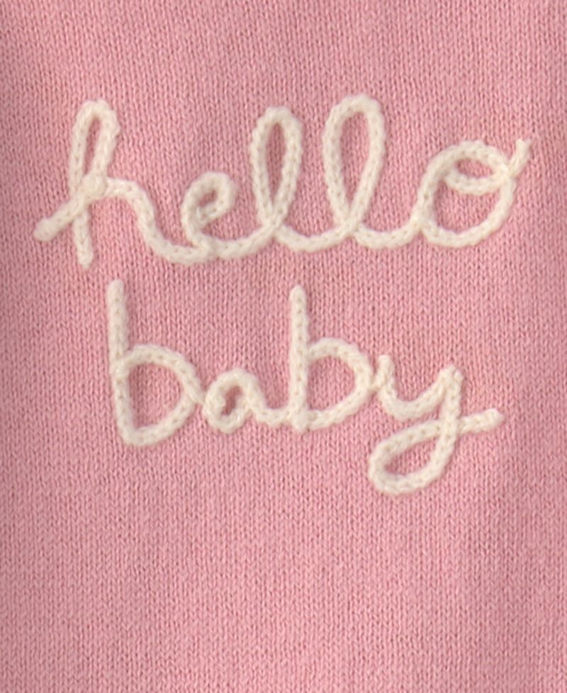 Baby Girls' Hello Baby Long-Sleeve Top and Pants, 2-Piece Set