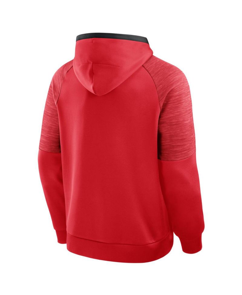 Men's Red Wisconsin Badgers Quad Defender Hoodie