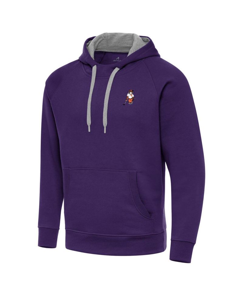 Men's Purple Clemson Tigers Golfer Victory Raglan Pullover Hoodie