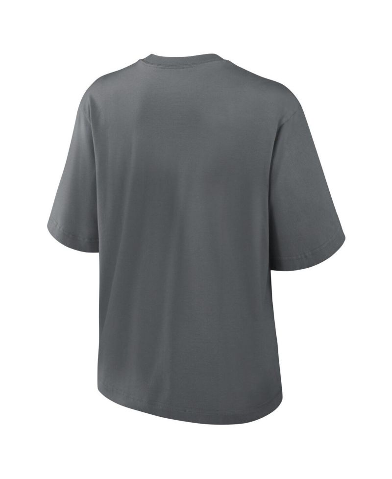 Women's Charcoal Philadelphia Eagles Glory Arch Boxy T-Shirt