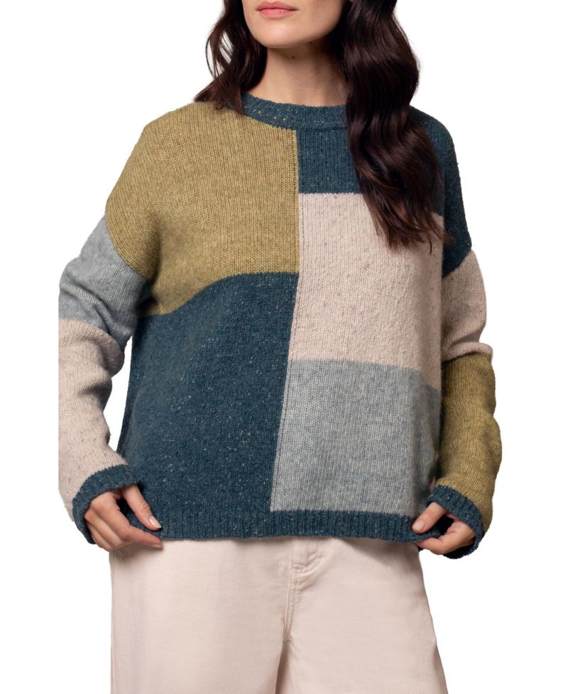 Women's Block Crew Neck Sweater