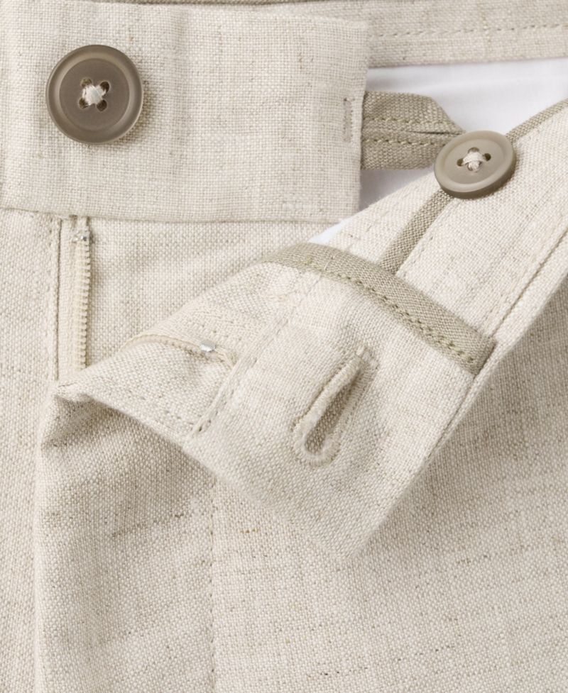 Men's Slim-Fit Linen 9.84" Bermuda Shorts