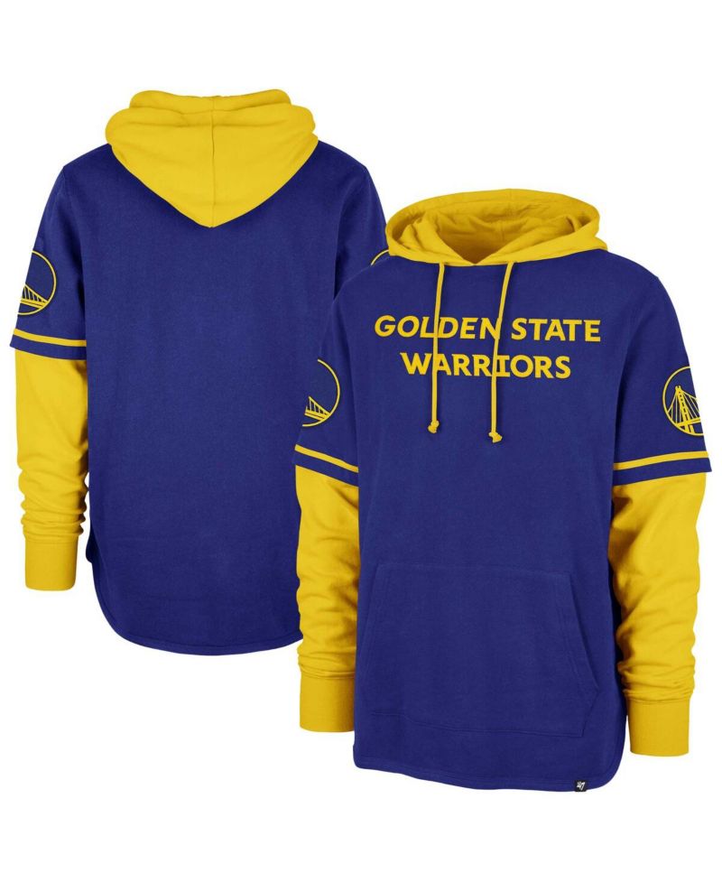 Men's Royal Golden State Warriors Trifecta Shortstop Pullover Hoodie