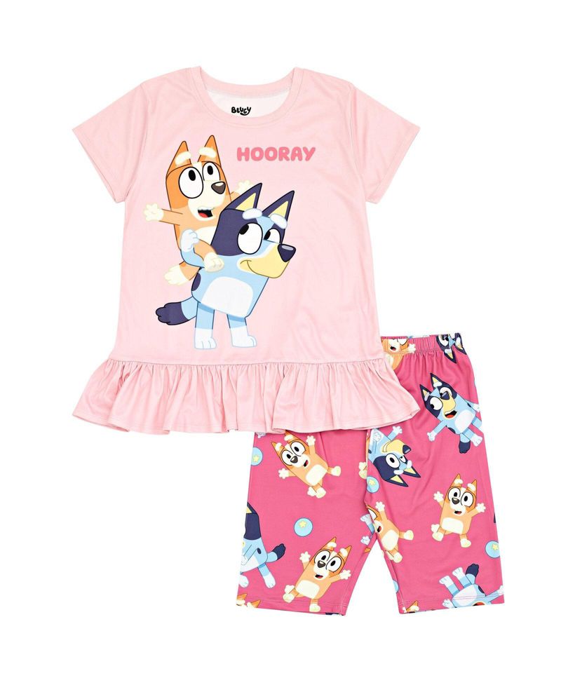 Toddler Girls (2T-5T) 2-Piece Tee and Bike Shorts Set