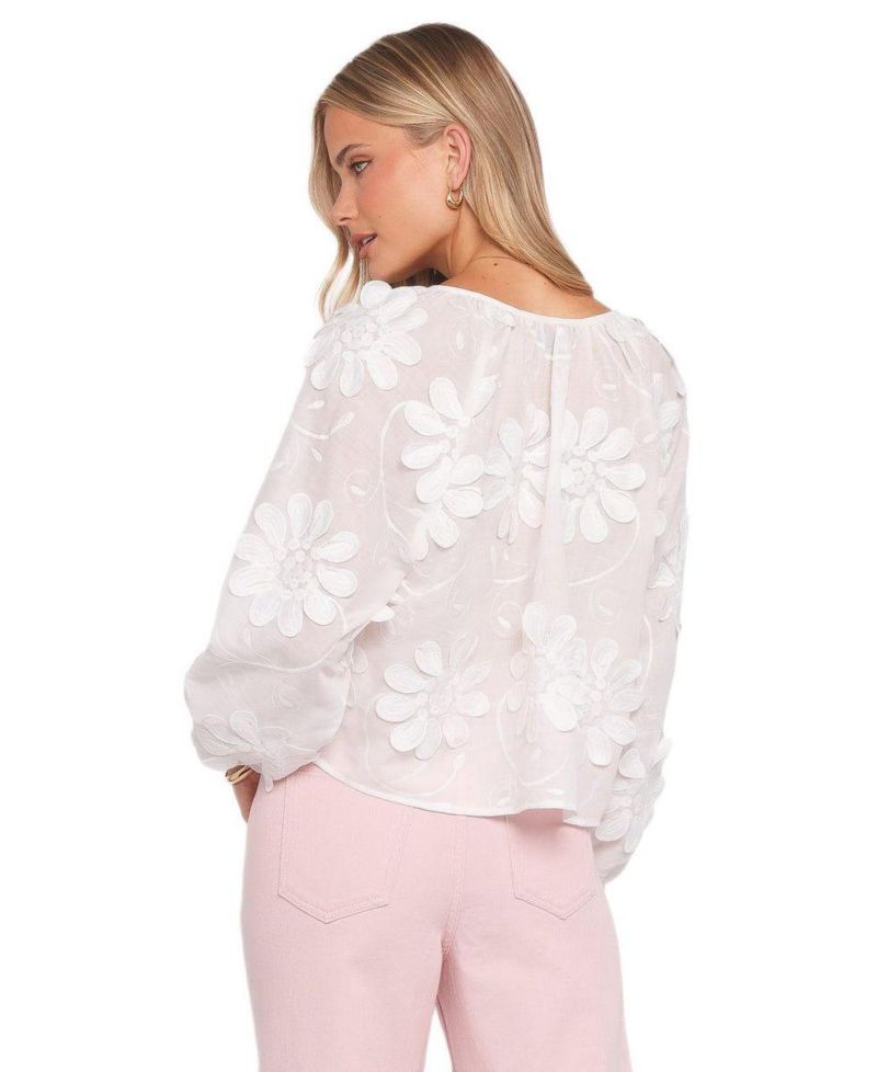Women's Leire Long-Sleeve Floral-Embroidered Blouse