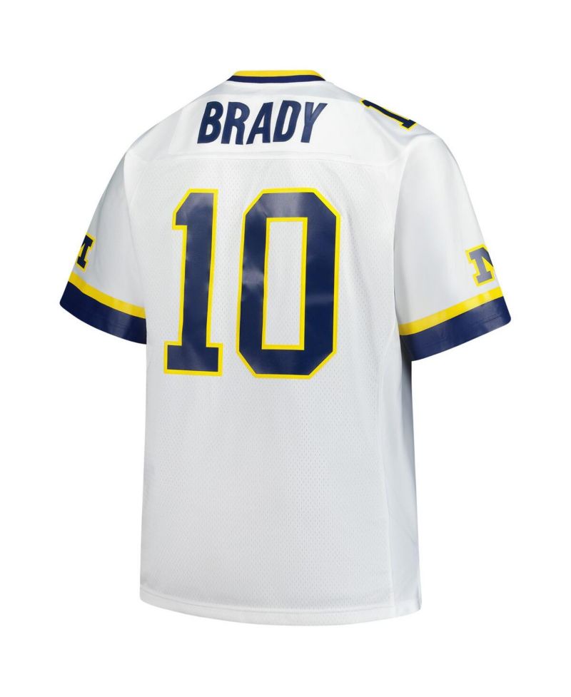 Men's Tom Brady White Michigan Wolverines Legacy Jersey