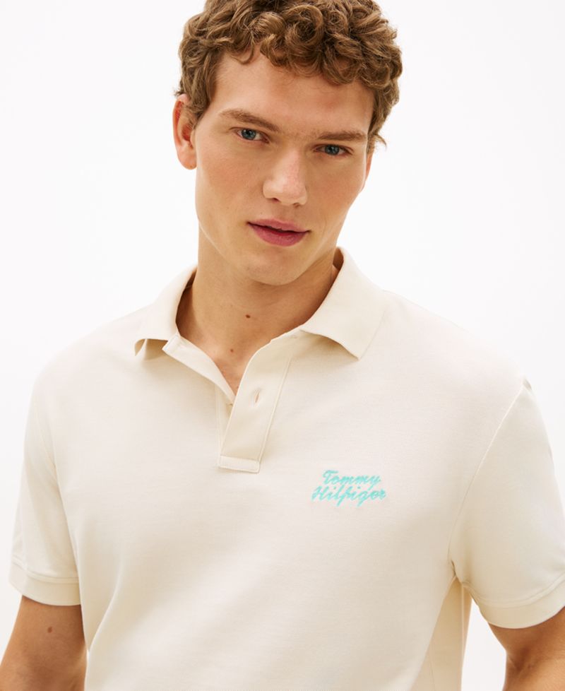 Men's Classic-Fit Embroidered Palm Back Graphic Polo Shirt