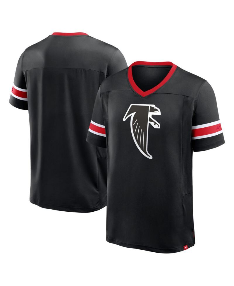 Men's Black Atlanta Falcons Hometown Premium Hashmark V-Neck T-Shirt