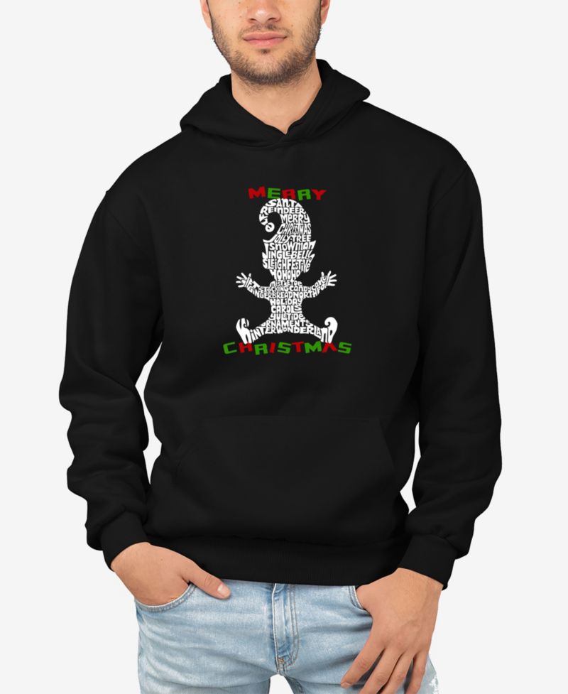 Men's Christmas Elf Word Art Hooded Sweatshirt