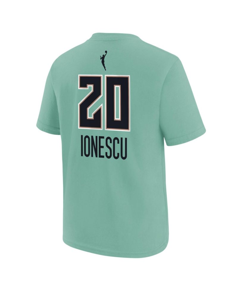 Big Boys and Girls Sabrina Ionescu Mint New York Liberty Rebel Edition Name & Number T-Shirt