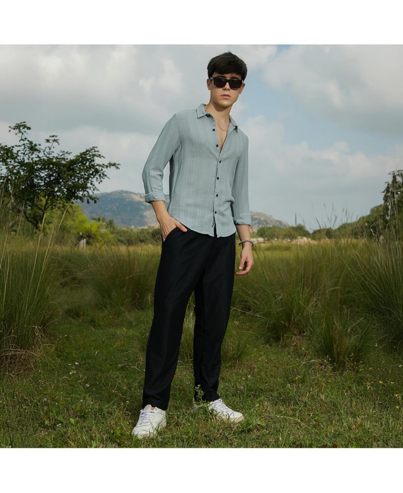 Men's Cloud Grey Trough-Tactile Shirt
