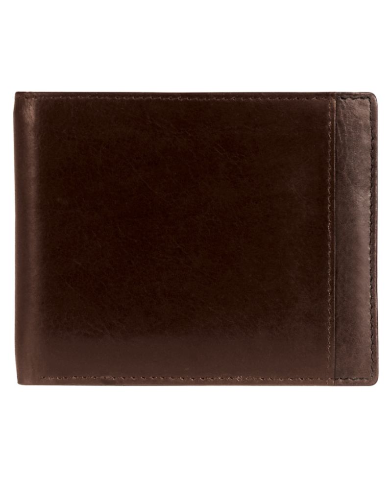 Casablanca Collection Men's RFID Secure Center Billfold with Removable Left Wing Passcase
