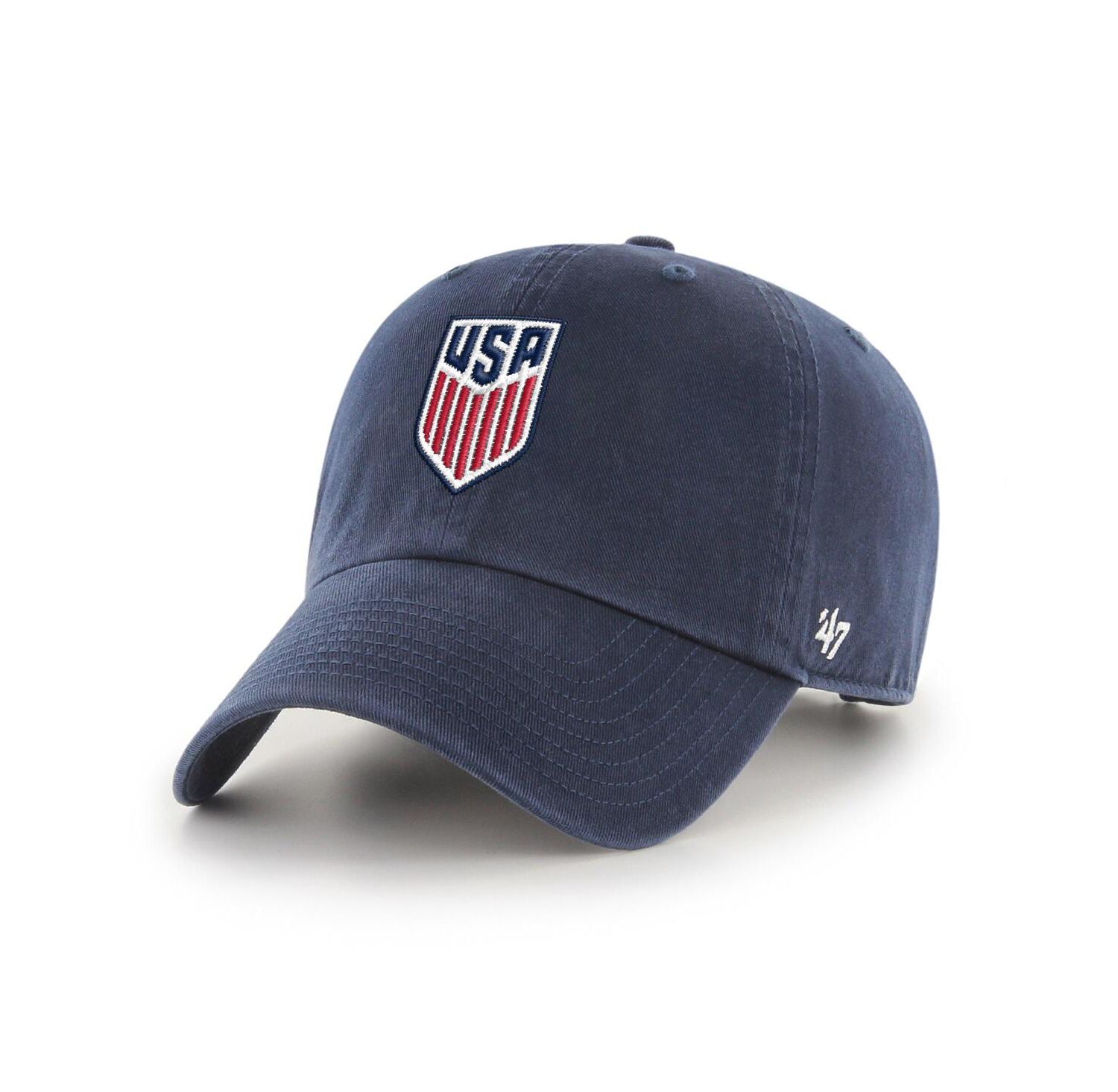 Мужская темно-синяя шляпа с регулируемой посадкой USMNT Crest Clean Up