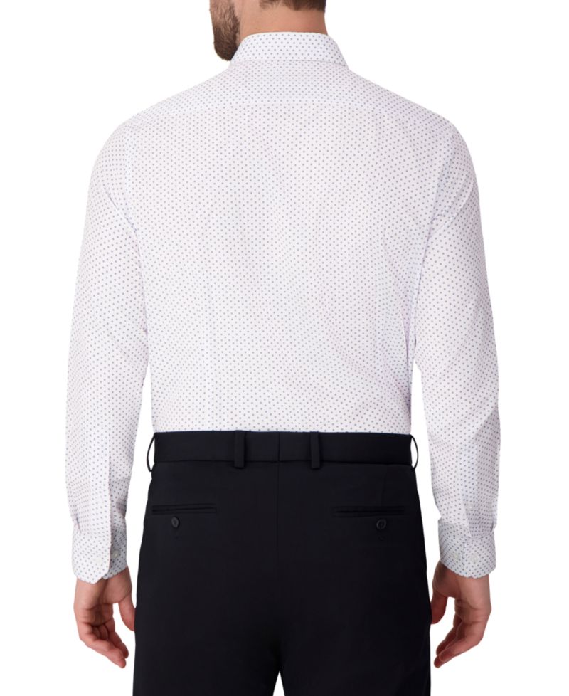 Men's Long Sleeve 4-Way Geo Print Dress Shirt