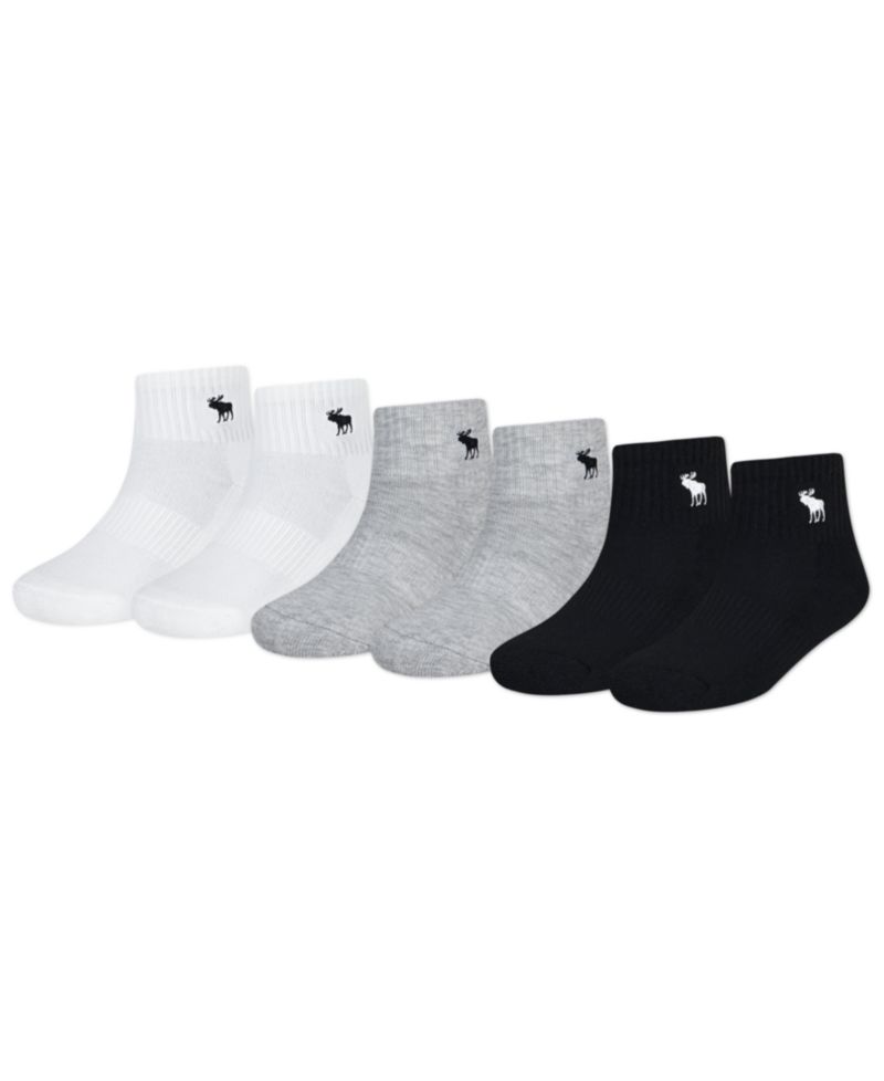 Boys' and Girls' Neutral Ankle Socks, 6-Pack