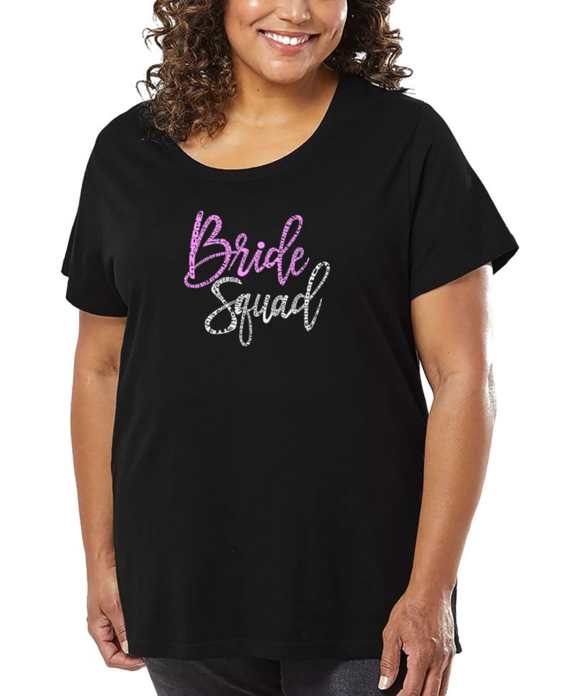 Plus Size Bride Squad Word Art T-Shirt