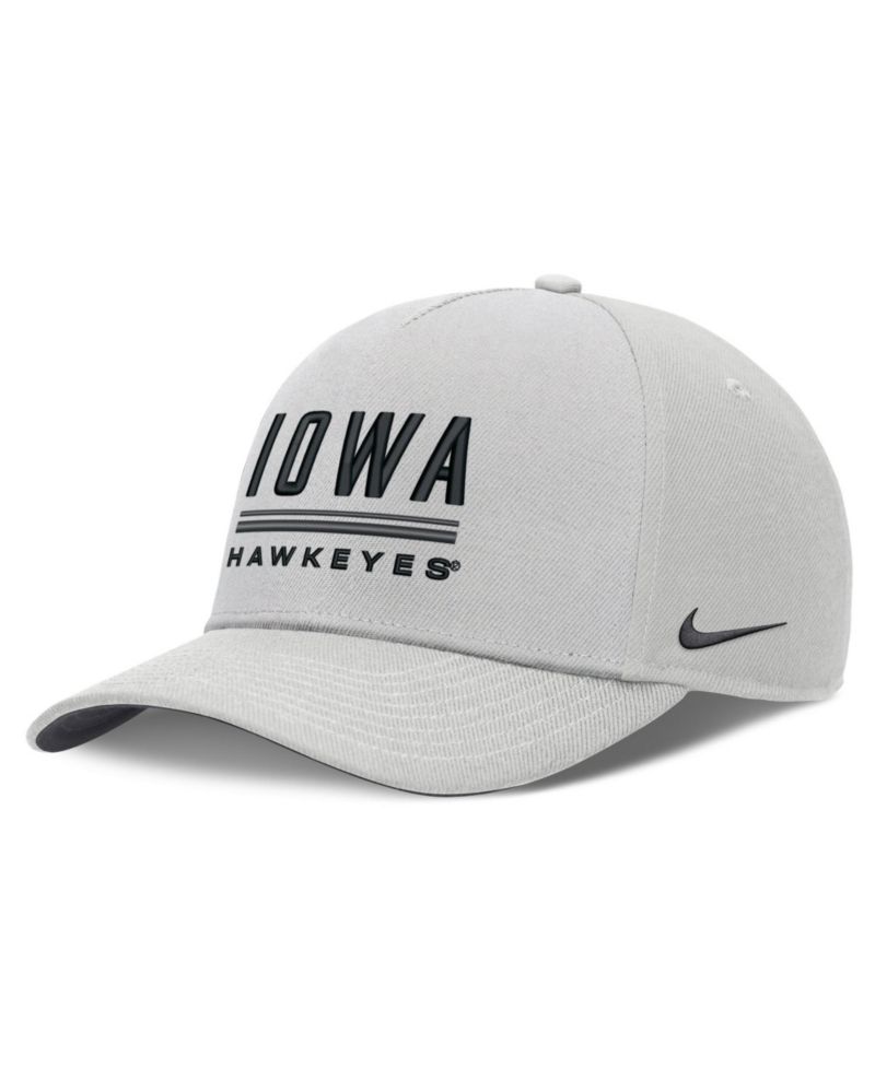 Men's Gray Iowa Hawkeyes 2026 Sideline Dri-FIT Rise Adjustable Hat