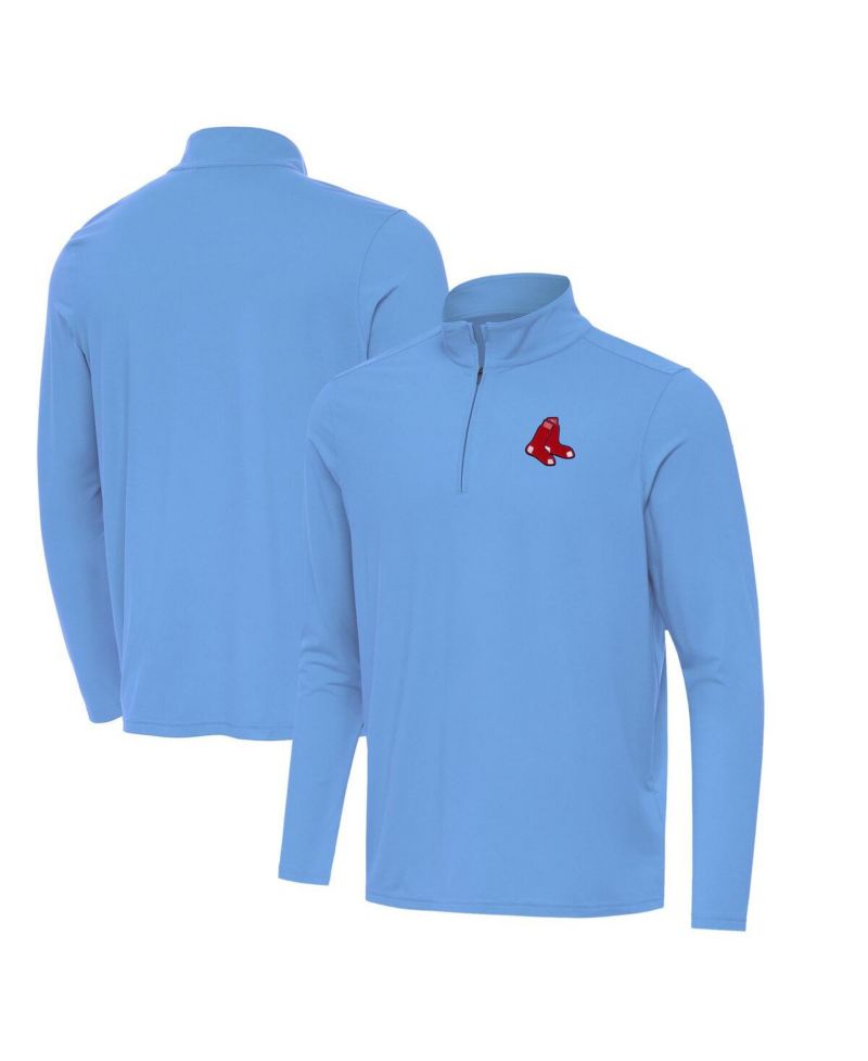Men's Powder Blue Boston Red Sox Intent Quarter-Zip Sweatshirt