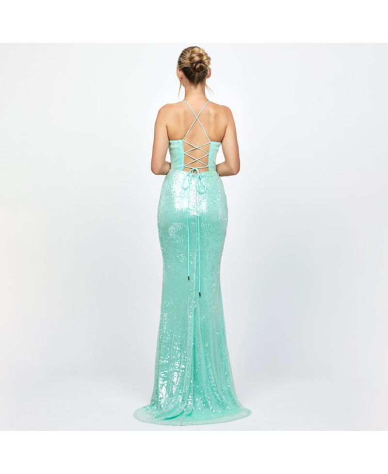 Indyana Sequin Strappy Back Maxi