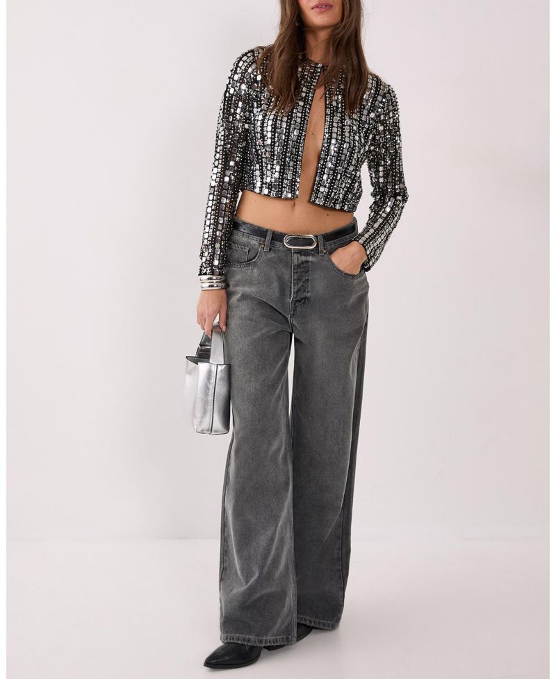 Women's Beaded Long Sleeve Jacket