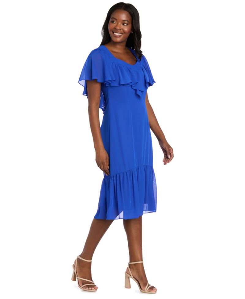 Women's Capelet Short-Sleeve Dress