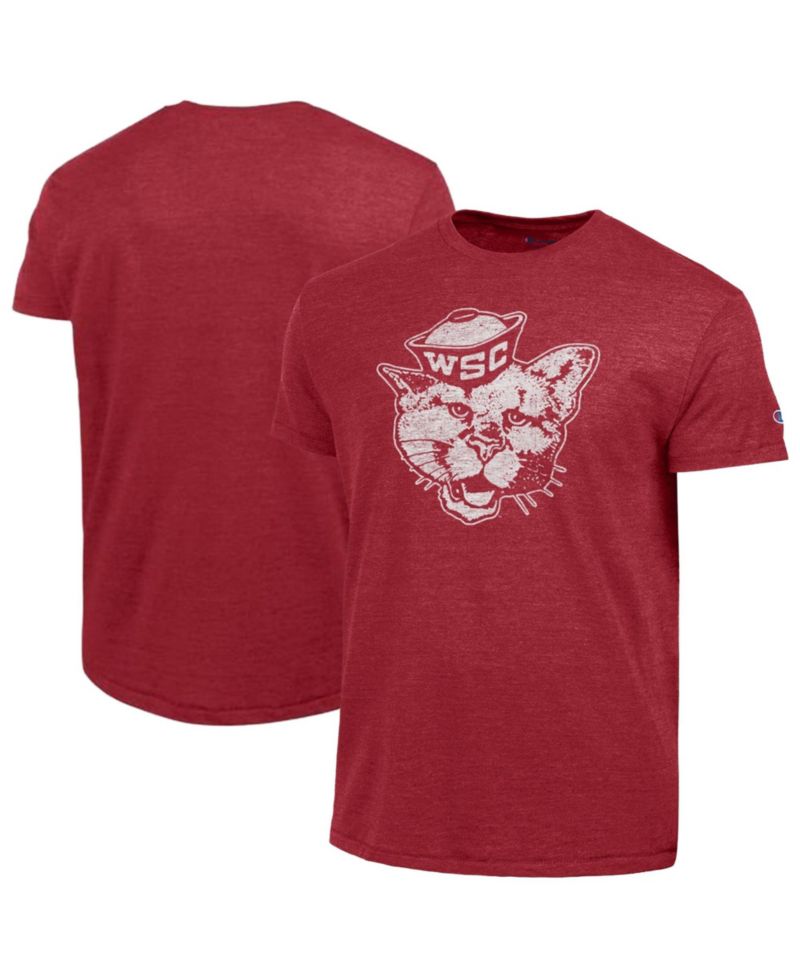 Men's Crimson Washington State Cougars Vintage Triumph Tri-Blend T-Shirt