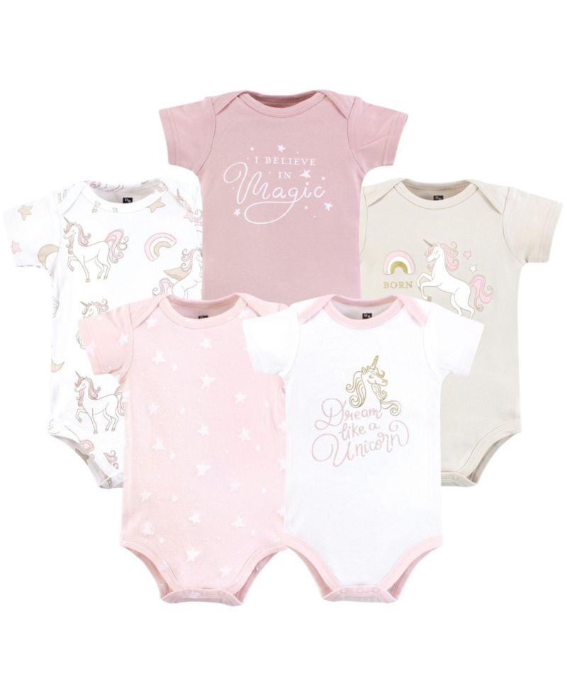 Baby Girls Hudson Cotton Bodysuits 5-Pack