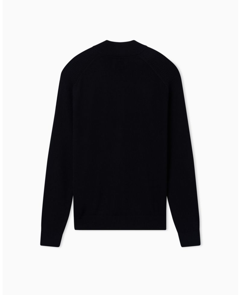 Men's Ribbed Full Zip Cardigan Sweater