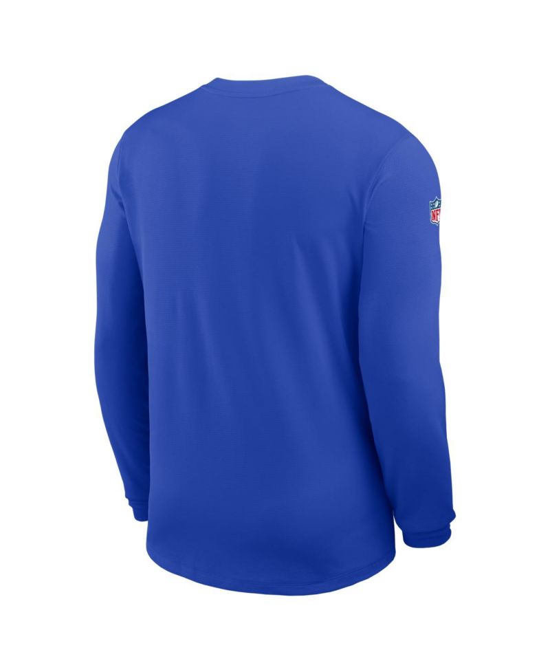 Men's Royal Los Angeles Rams Sideline Coaches UV Dri-FIT Long Sleeve T-Shirt