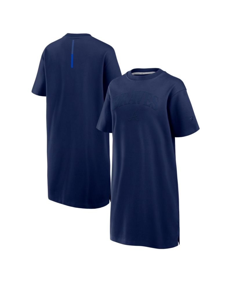 Women's Navy Atlanta Braves Elements Cotton Dress
