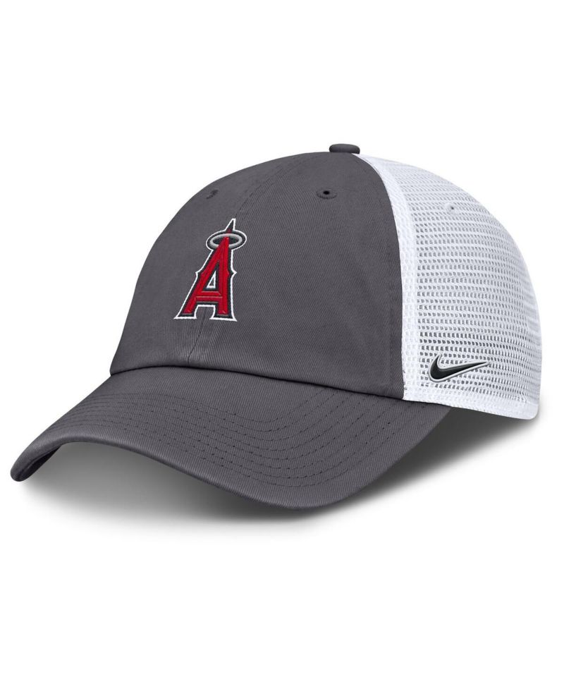 Men's Gray Los Angeles Angels Adjustable Trucker Hat