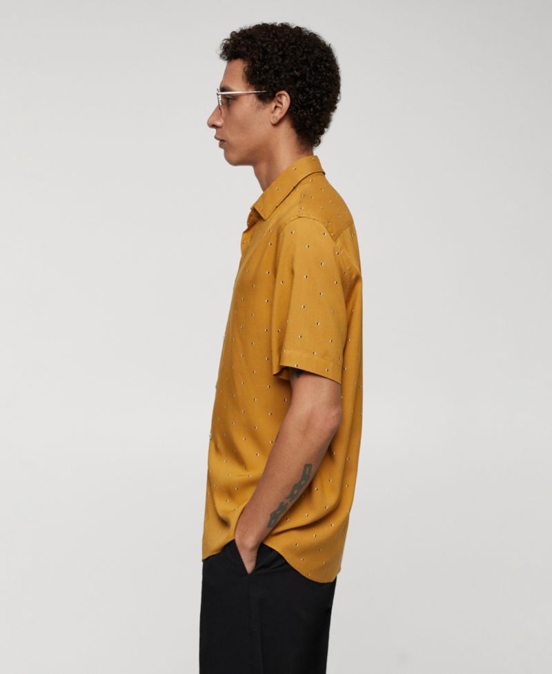 Men's Mirco-Print Short Sleeve Shirt