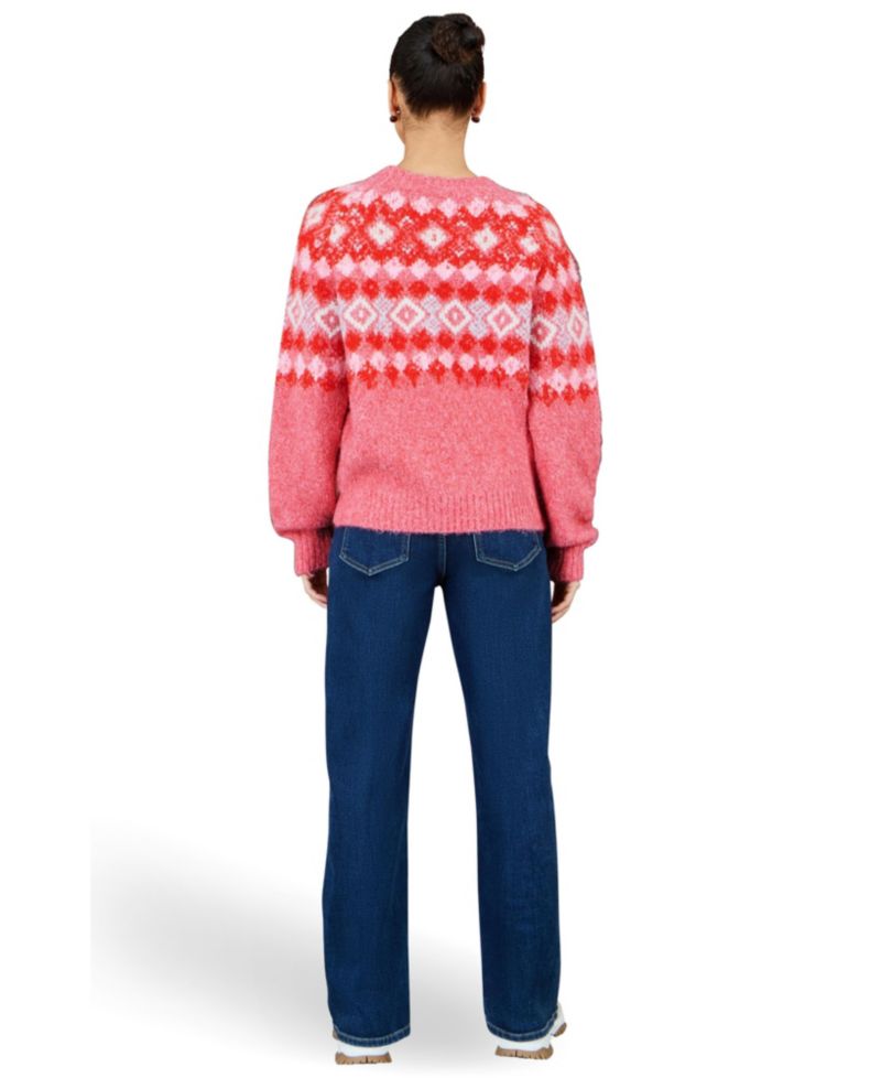 Women's Fairisle Wool Blend Relaxed Jumper