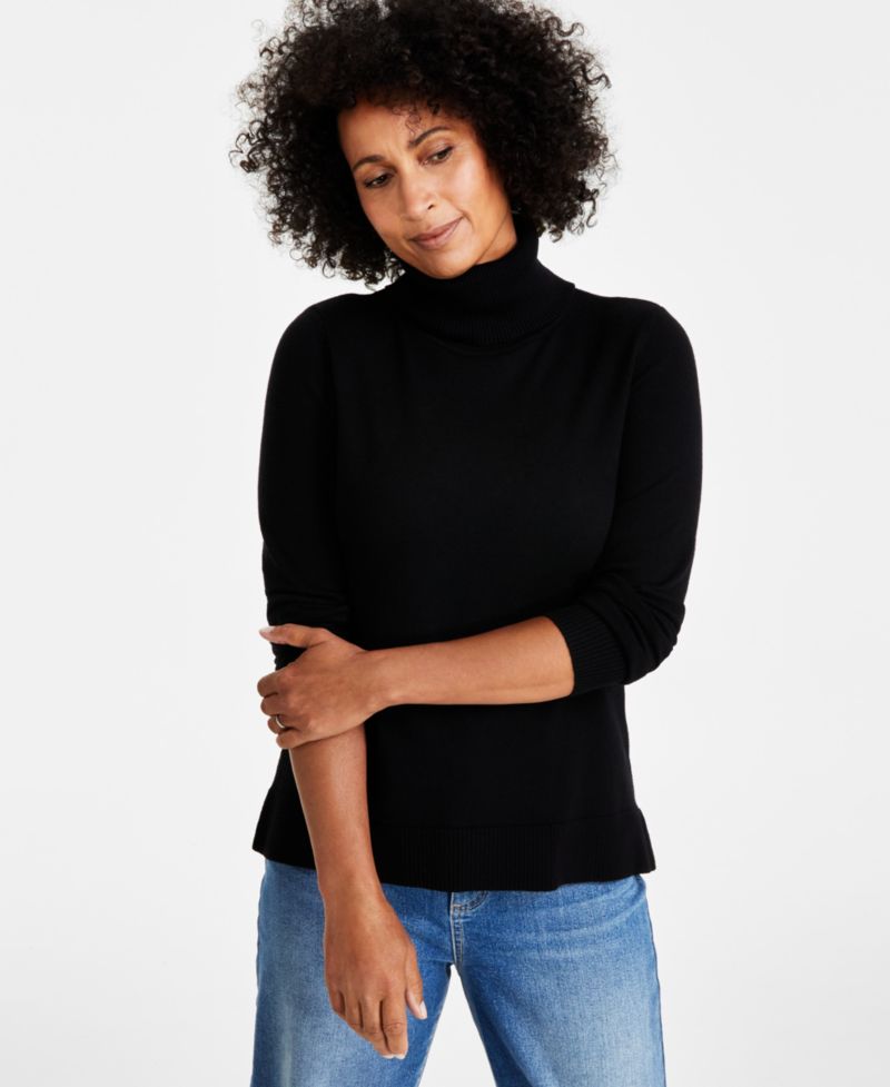 Petite Long-Sleeve Turtleneck Sweater