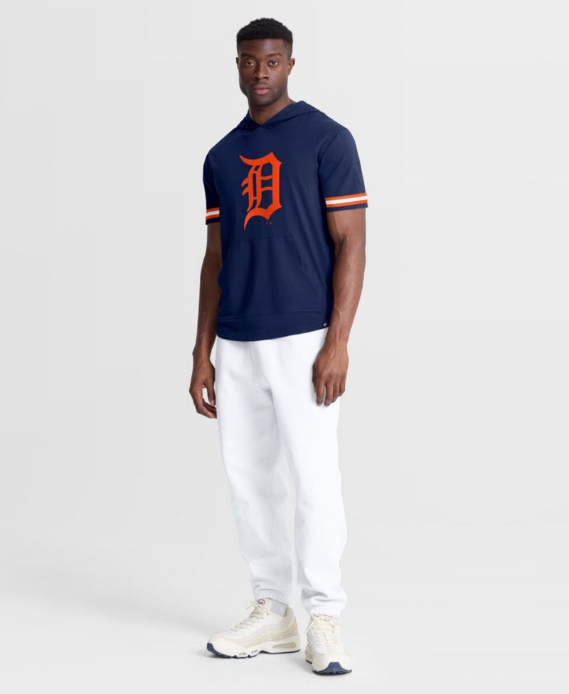 Men's Navy Detroit Tigers Optimal Play Hooded T-Shirt