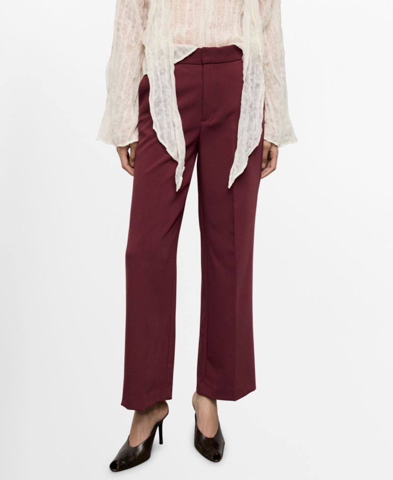 Women's High-Waist Straight Pants