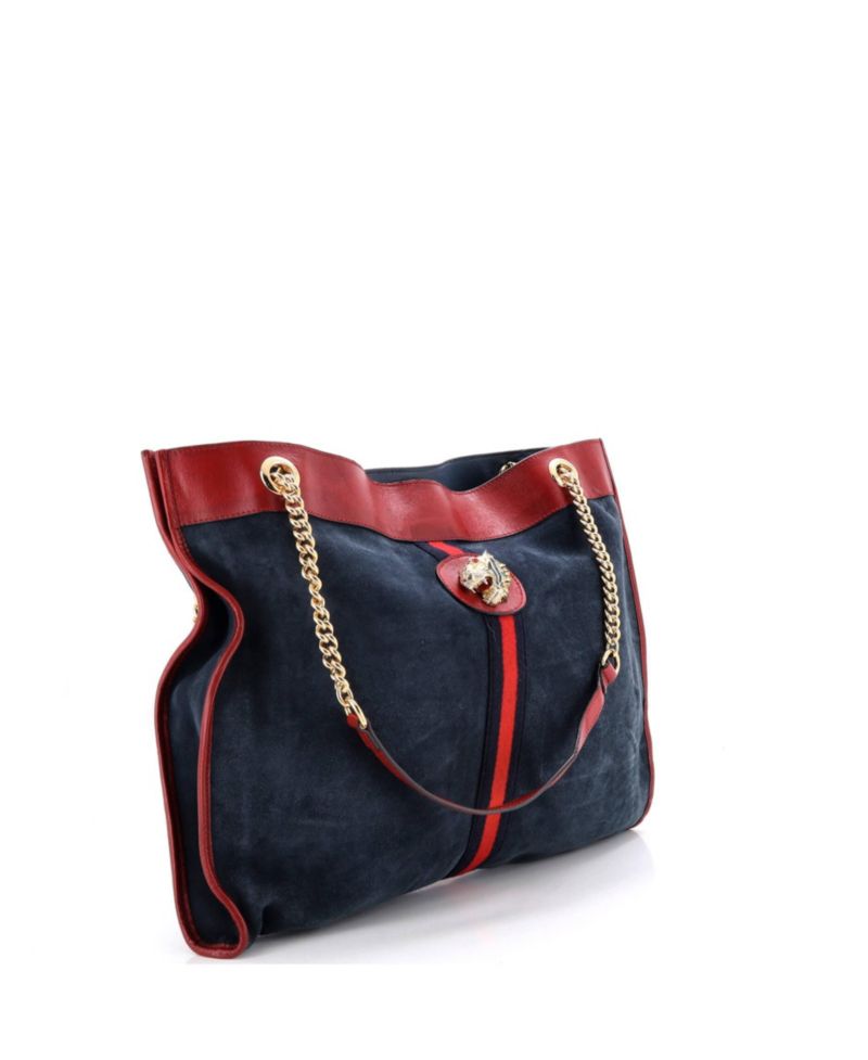 Large Rajah Chain Tote Suede