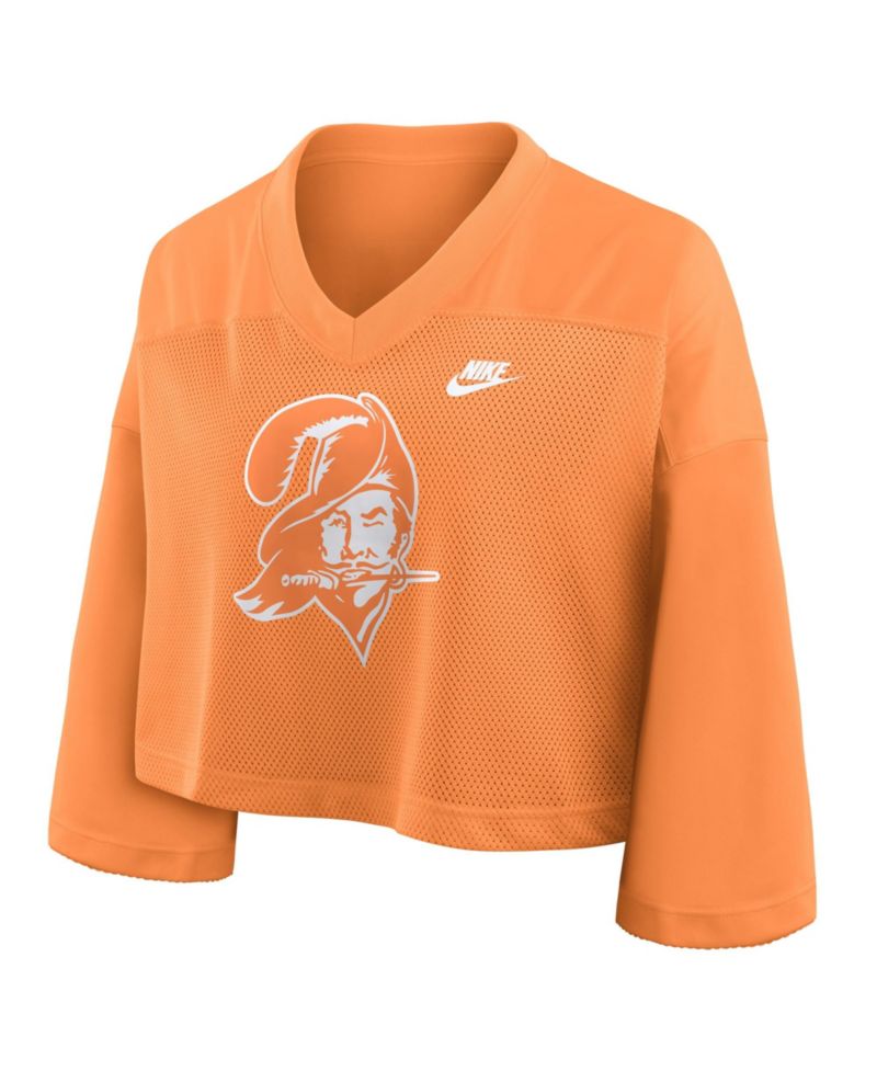 Women's Orange Tampa Bay Buccaneers Rewind Cropped Mesh Dri-FIT Fashion Jersey