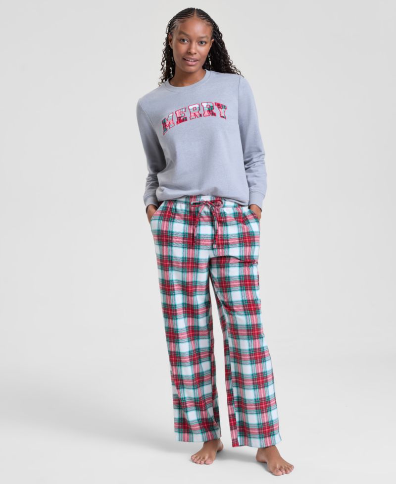 Women's Merry Plaid Fleece Pajama Pants